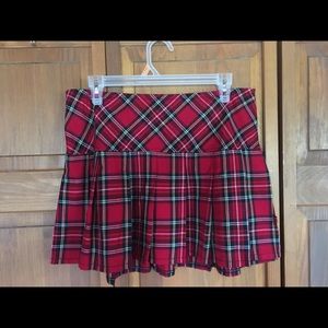 Royal Bones red plaid skirt